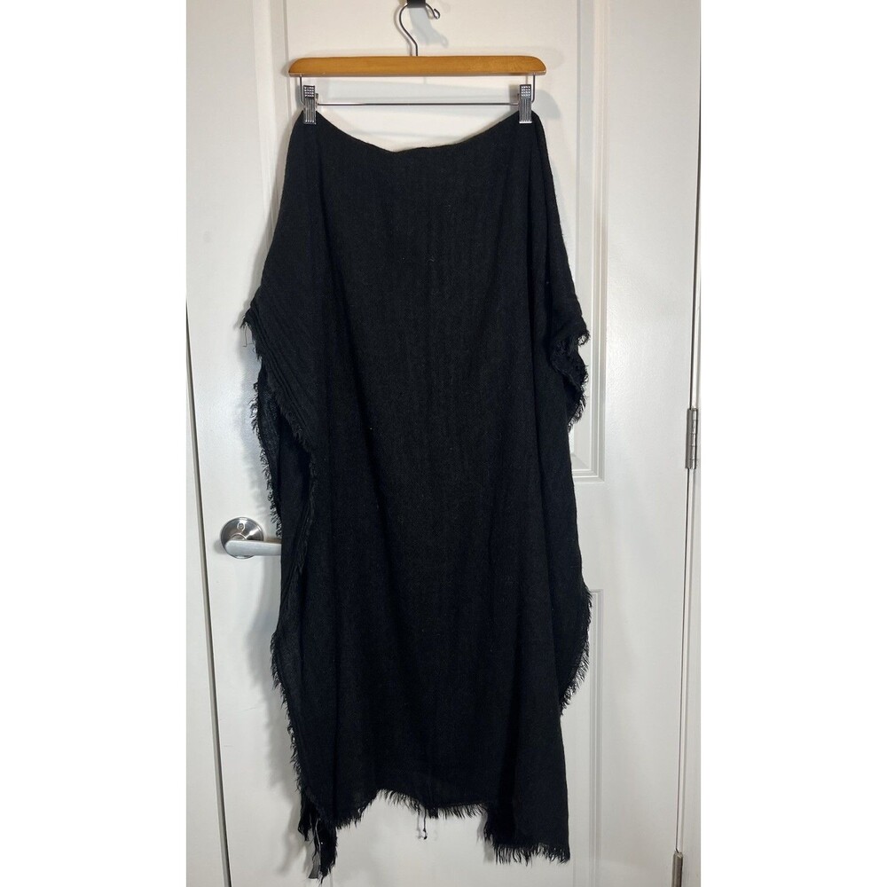 NWT Zara Black Classic Multifunctional Wrap Rectangle Womens Scarf Size Medium